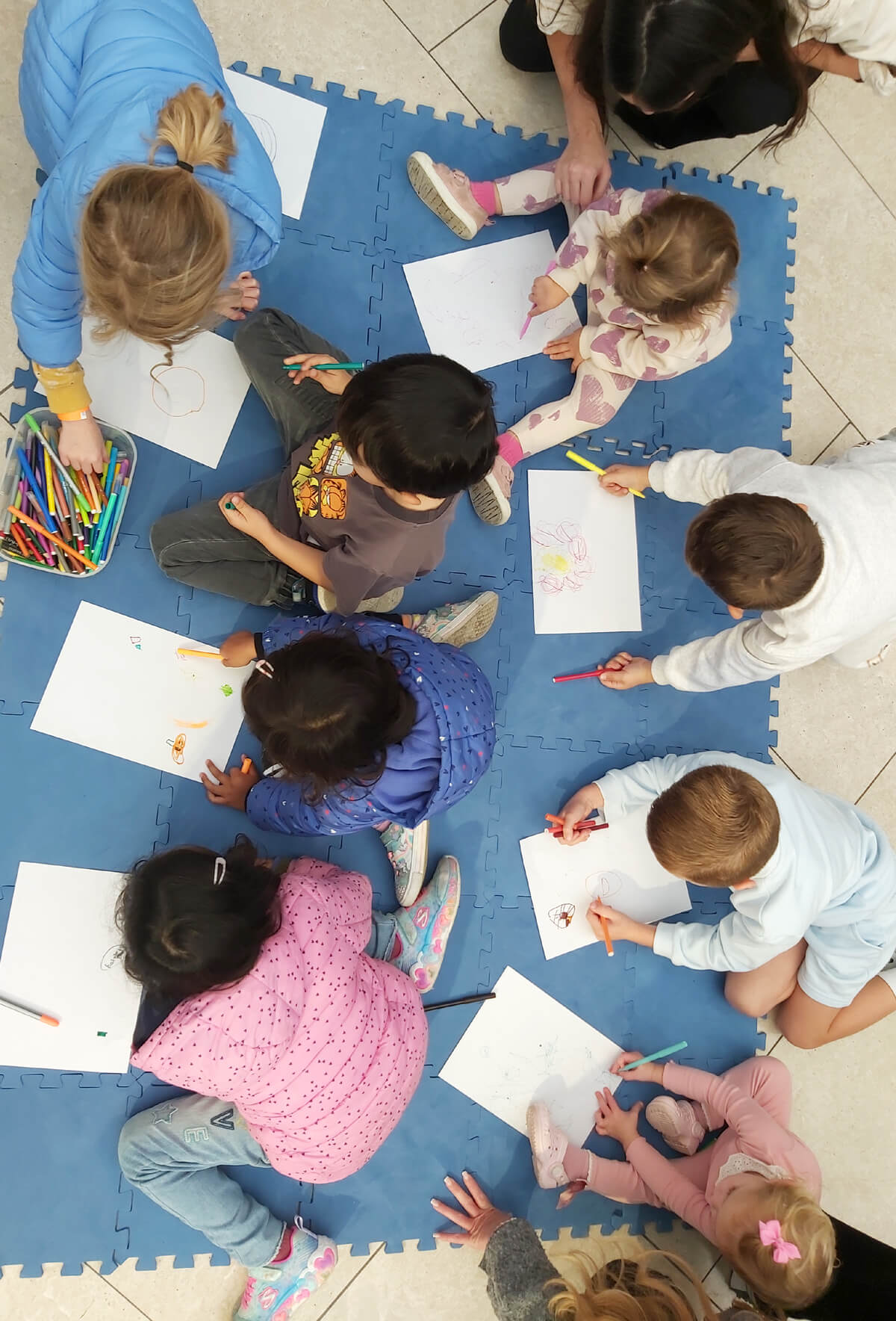 Children creating artwork at The O2 image