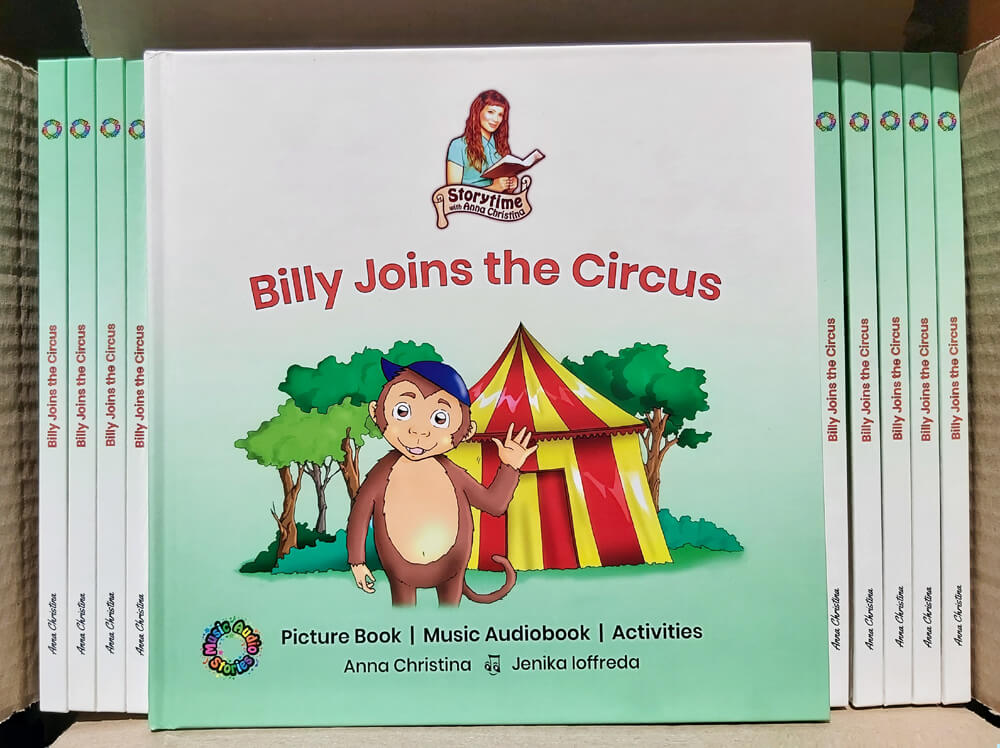 Billy Joins the Circus picture book box reveal image