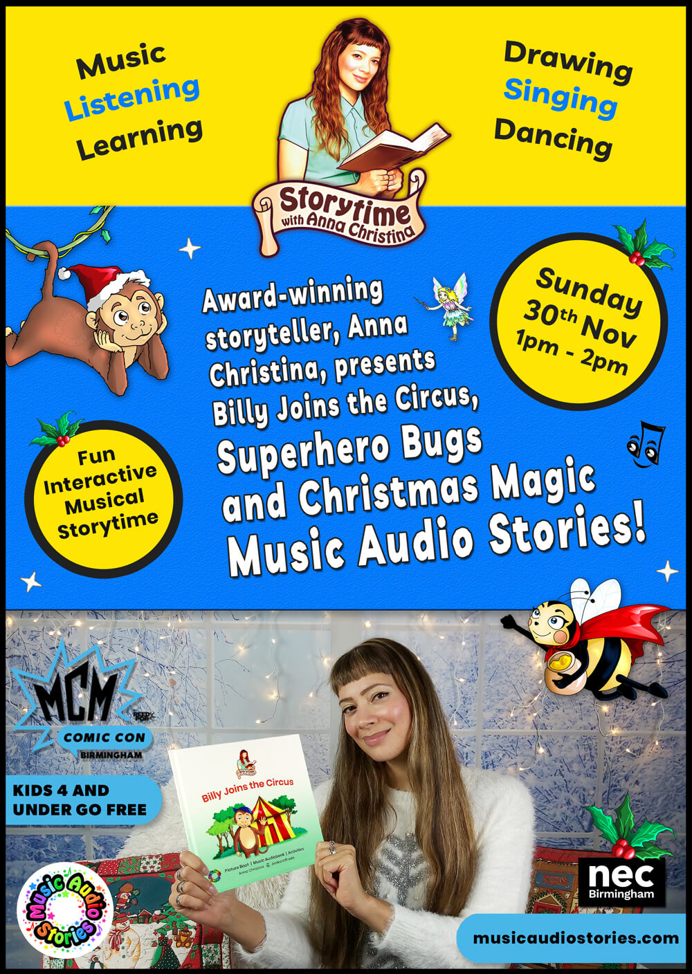 Storytime with Anna Christina flyer for MCM Birmingham
