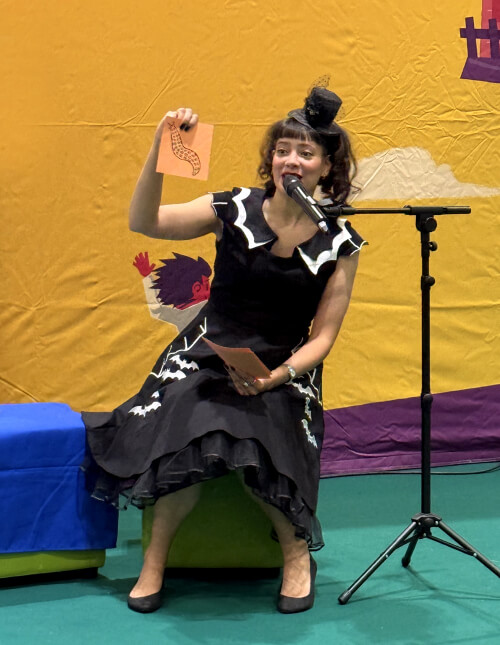 Children's author, Anna Christina, from Music Audio Stories teaching at ExCel London image