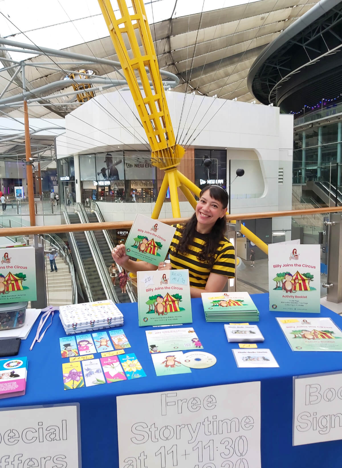 Authorpreneur, Anna Christina, at the Music Audio Stories stall at The O2
