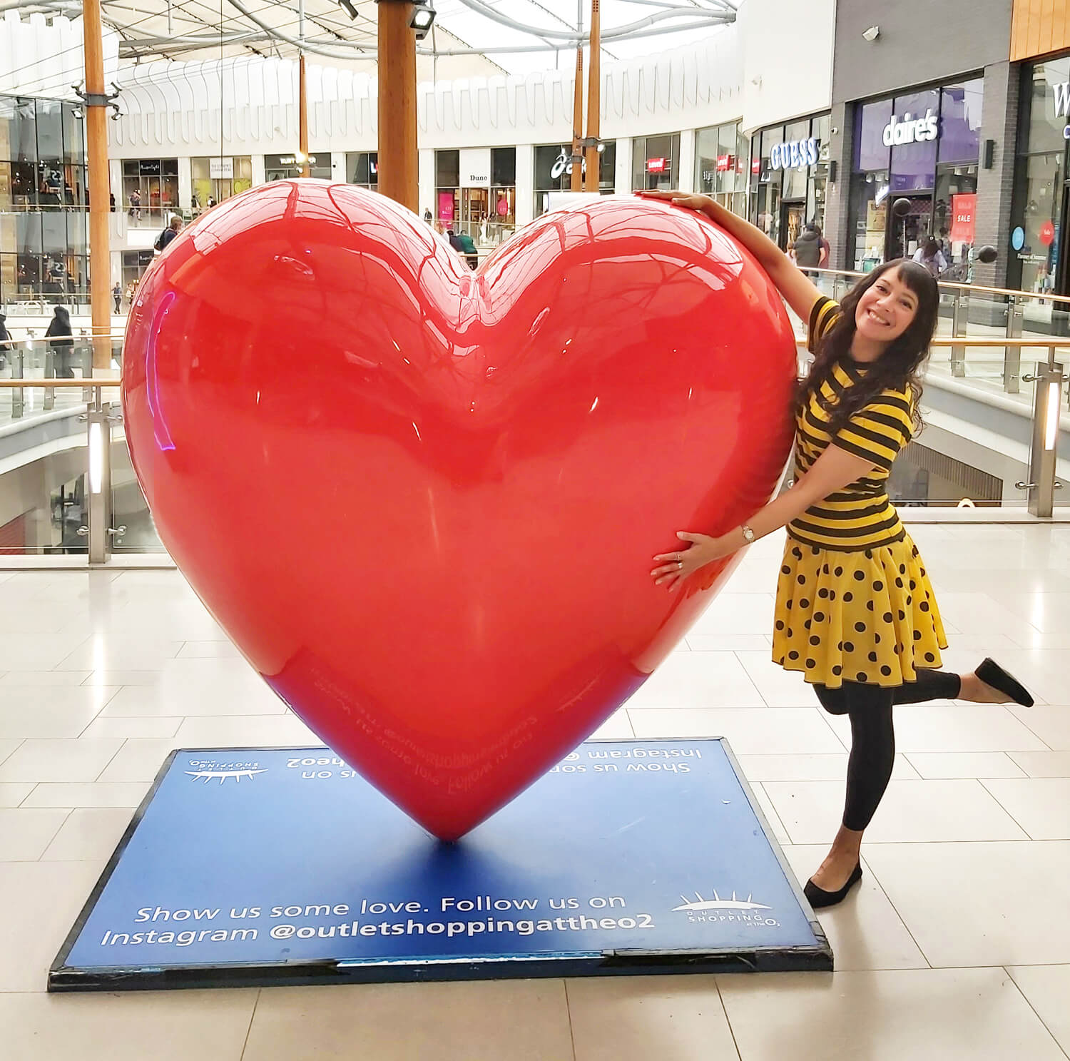 Authorpreneur Anna Christina by the love heart at The O2