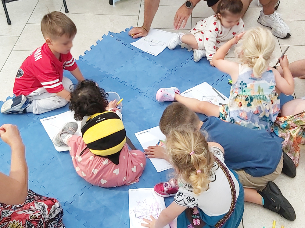 Children drawing, Billy Joins the Circus, at The O2 image