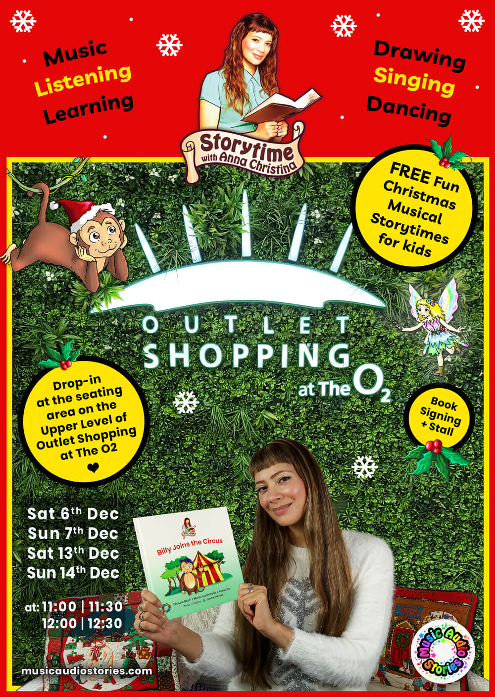 Christmas Storytime with Anna Christina at The O2 in London