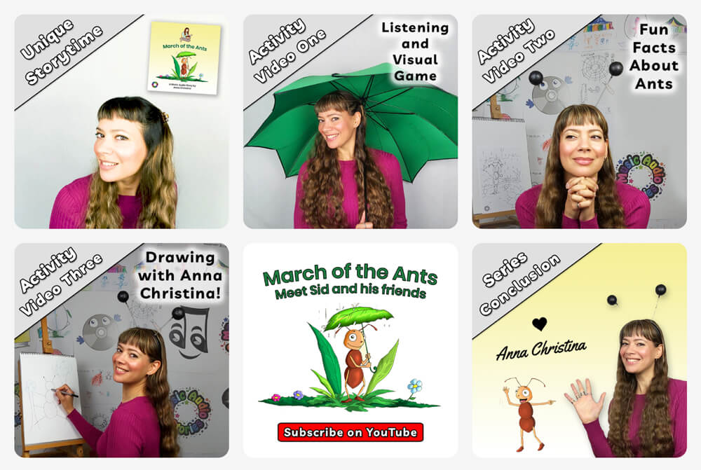 Storytime with Anna Christina Online - March of the Ants thumbnail video series banner image