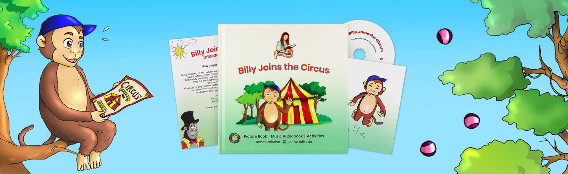 Billy Joins the Circus Hardback Picture Book promo image
