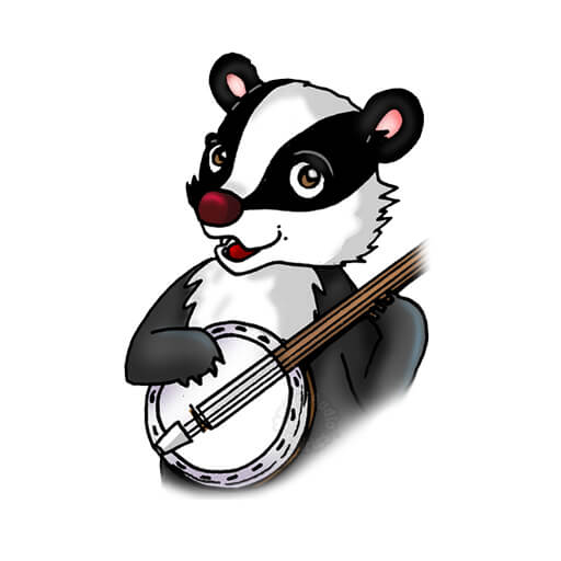 Music Audio Stories Johnson the badger character
