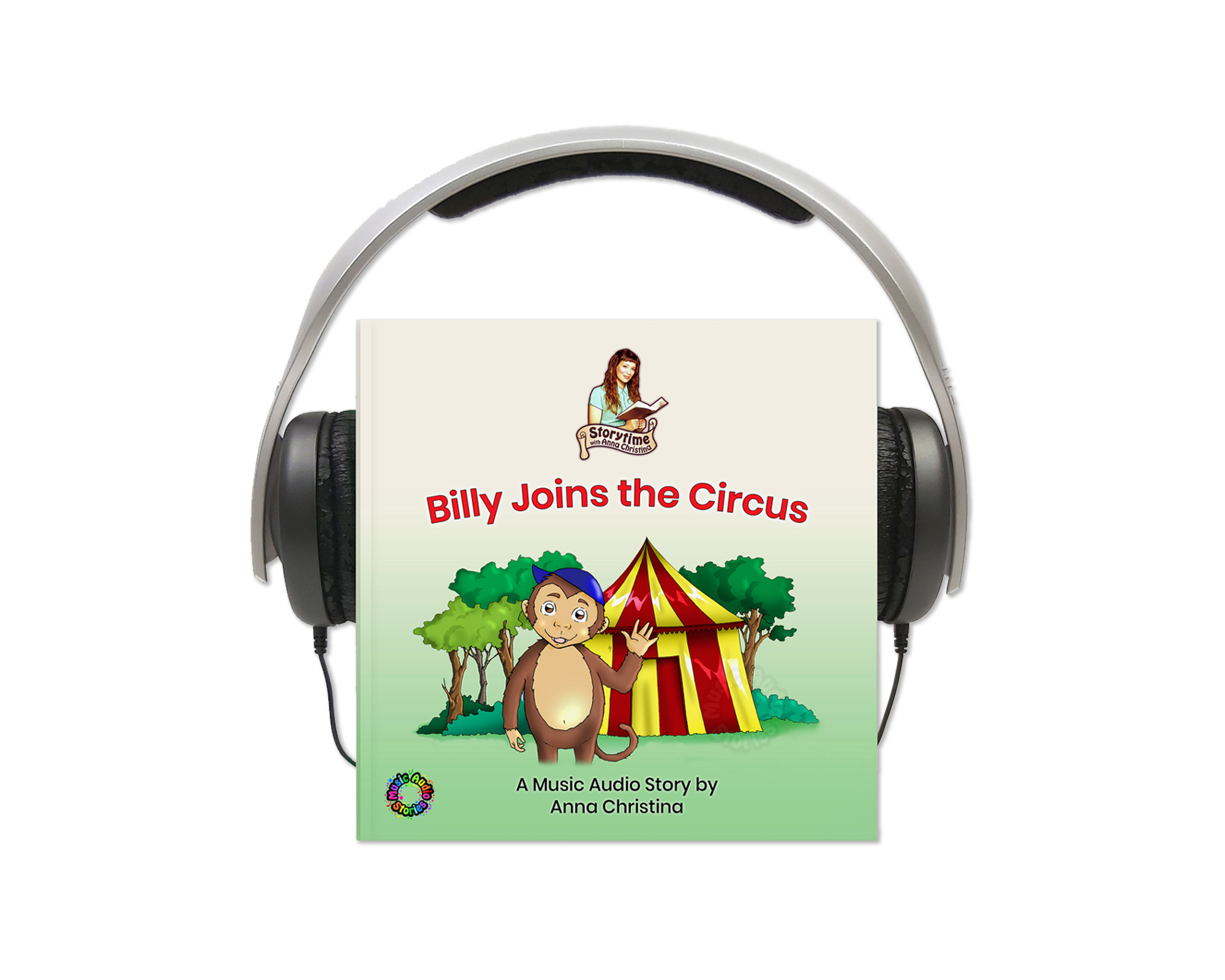Billy Joins the Circus picture book, music audiobook image